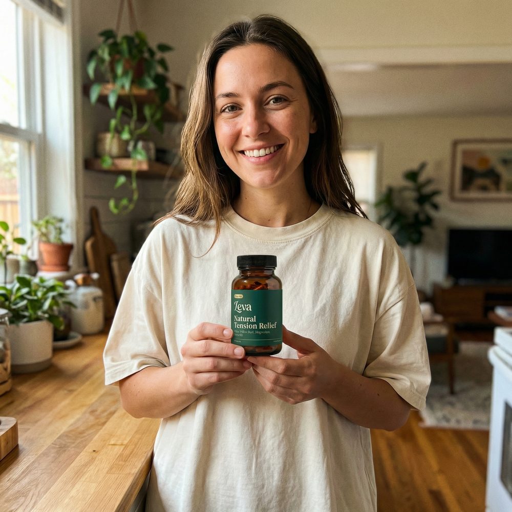 Real Customer Holding Leva Natural Tension Relief