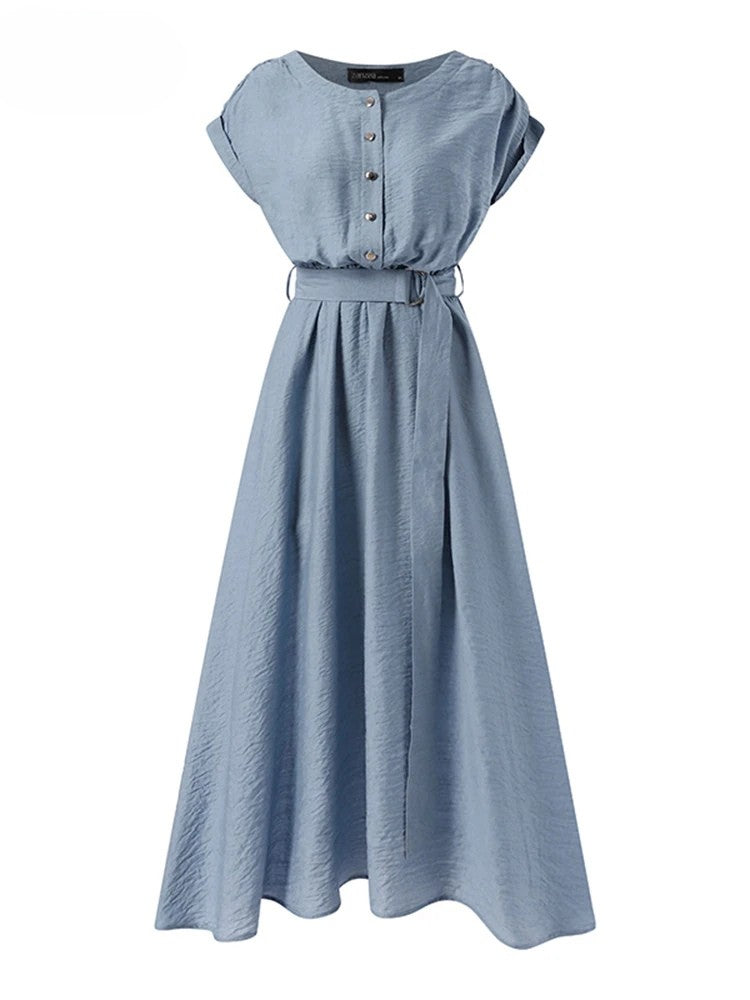 Lisa Linen Midi Dress