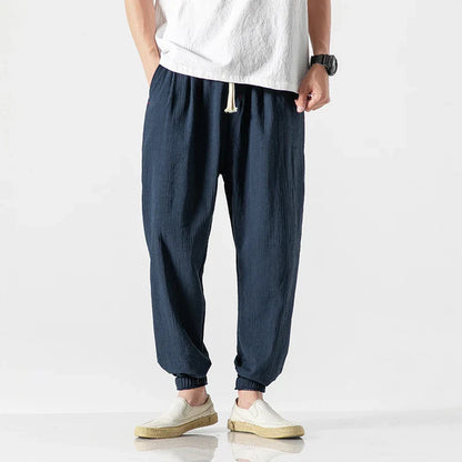 Santorini Linen Drawstring Pants