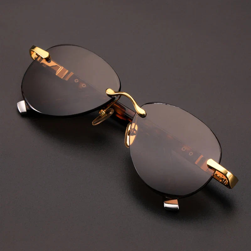Crystal Rimless Sunglasses