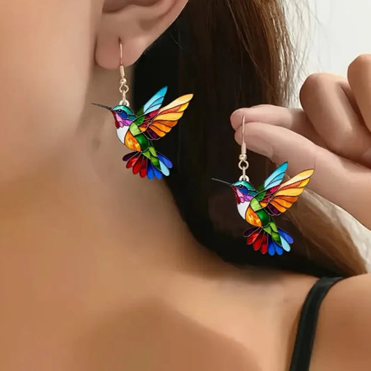 Vela Acrylic Bird Earrings