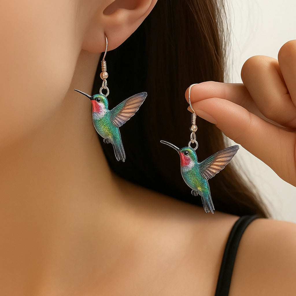 Vela Acrylic Bird Earrings